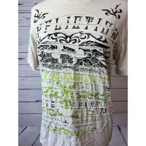 Affliction Live Fast Tee Shirt Grunge Mens size Small T-Shirt MMA UFC Buckle USA